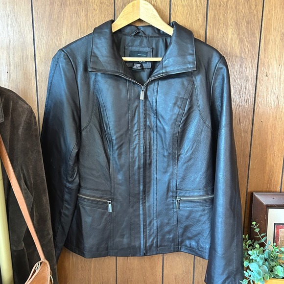 East 5th Genuine Leather Brown Jacket Size Medium Womenswear Coat - Picture 1 of 7